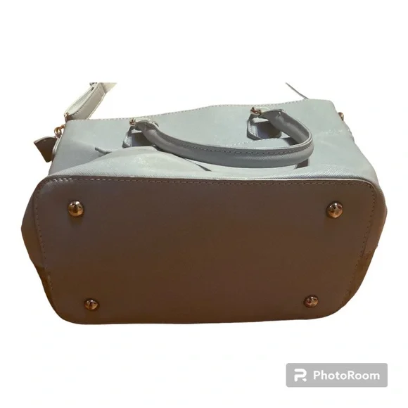 David Jones Paris Gray Purse Handbag Tote - Picture 6 of 6